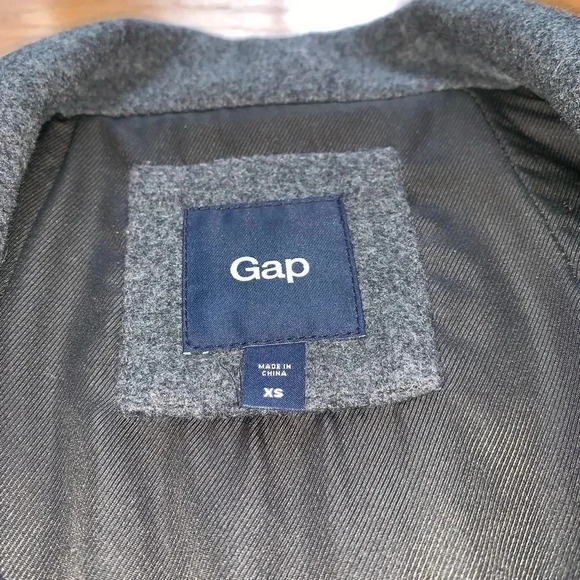 💥5/$10💥 GAP Kid’s Pea Coat Gray XS GIRL - Picture 3 of 5